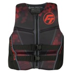 Full Throttle Adult Rapid Dry Flex Back Life Jacket Red Small