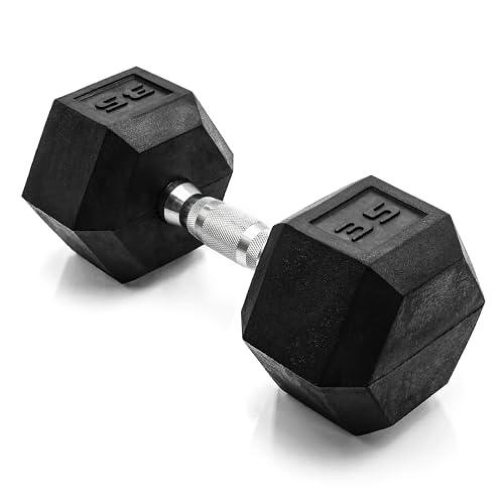 Cap Barbell 35 Lb Coated Hex Dumbbell Weight, New Edition