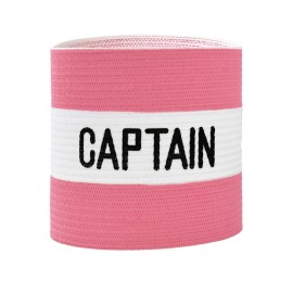 Mezeic Classic Captains Armband For Soccer Training, Youths Elastic Arm Band Kids Captain Armbands Team Sports Accessories - Pink
