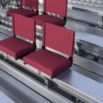 Flash Furniture Grandstand Portable Stadium Seats For Bleachers Or Benches, Folding Padded Stadium Chairs With Handle, Pack Of 2, 500 Lb. Weight Capacity, Maroon