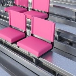 Flash Furniture Grandstand Comfort Seats By Flash - Pink Stadium Chair - 2 Pack 500 Lb. Rated Folding Chair - Carry Handle - Ultra-Padded Seat