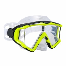 Aqua A Dive Sports Diving Mask Anti-Fog Swimming Snorkel Mask Suitable For Adults Scuba Dive Swim Snorkeling Goggles Masks (Yellow Transparent)