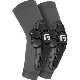 G-Form Pro-X2 Mountain Bike Elbow Pads - Elbow Compression Sleeve For Elbow Support - Greyblackblack, Adult Large