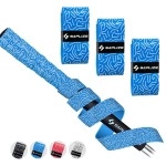 Saplize Golf Grip Wrapping Tapes, 3-Pack Tacky Pu Overgrip Tapes, New Regripping Solution For Golf Club Grips, Blue Color
