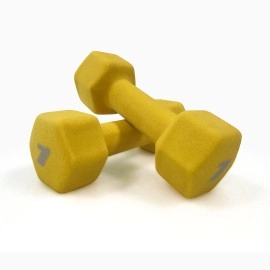 CAP Barbell Neoprene Dumbbell Weights, 7 lb Pair, Tuscan Gold