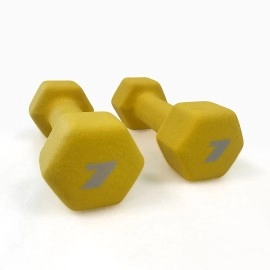 CAP Barbell Neoprene Dumbbell Weights, 7 lb Pair, Tuscan Gold