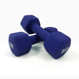 CAP Barbell Neoprene Dumbbell Weights, 12 lb Pair, Admiral Blue