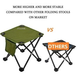 Roptat 2 Pack Camping Stool,Portable Folding Compact Lightweight Stool Seat for Camping Fishing Hiking Gardening Outdoor Walking Backpacking Travelling and Beach with Carry Bag