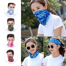 Neck Gaiter Face Mask,Multipurpose Bandana Outdoor Sunscreen Towel Men Women, Summer Cool Face Cover Scarf for Fishing, Hiking,Cycling (5 PCS)