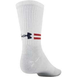 Under Armour Mens Essential Crew Socks, 6-Pairs , White Assorted , Large