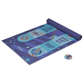 Kidnasium Kids Yoga Mat - 60 X 24, Oriented 3Mm Thick, Fun Prints Exercise Mats, Ideal For Babies, Toddlers And Children - Non Toxic Latex Sensitive - Wiggly Workout