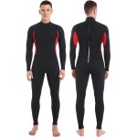 Dark Lightning Full Body Wetsuit Men And Women, 3/2Mm Wet Suit Womens Mens Diving Surfing Snorkeling Kayaking Water Sports (Men - Red-3/2Mm, Xl2)