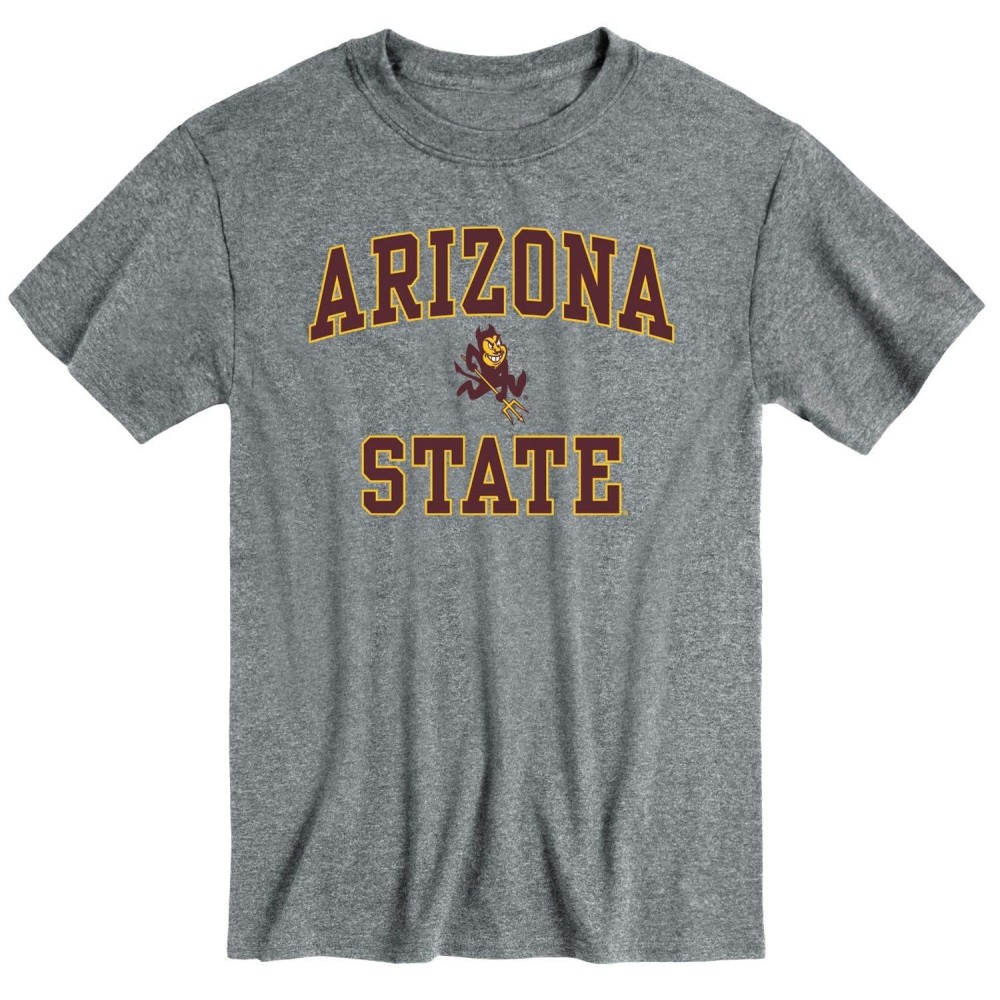 Barnesmith Arizona State University Asu Sun Devils Short-Sleeve T-Shirt, Spirit, Charcoal Grey, X-Large