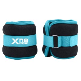 Xn8 Neoprene Ankle Weight 05Kg-3Kg - Adjustable Wrist Weight Straps For Fitness, Exercise, Walking, Jogging, Gymnastics, Aerobics, Gym