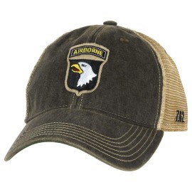 762 Design Us Army Vintage Trucker Hat (762 Design Us Army 101St Airborne Vintage Trucker Hat Black)