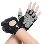Wfx Weight Lifting Gloves For Men Women Gym Gloves With Wrist Wrap Support For Workout Exercise Fitness Training , Hanging, Pull Ups , Suit For Dumbbell, Cycling (X-Large, Black Without Wrist Support)