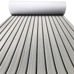 Kxkzren Self-Adhesive Eva Foam Decking Sheet Pad Anti-Skid Faux Teak Synthetic Yacht Marine Boat Flooring Mat Accessories, 94 X 16