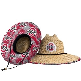 Foco Unisex Adult Ncaa College Team Logo Floral Sun Straw Hat, Team Logo, One Size Us