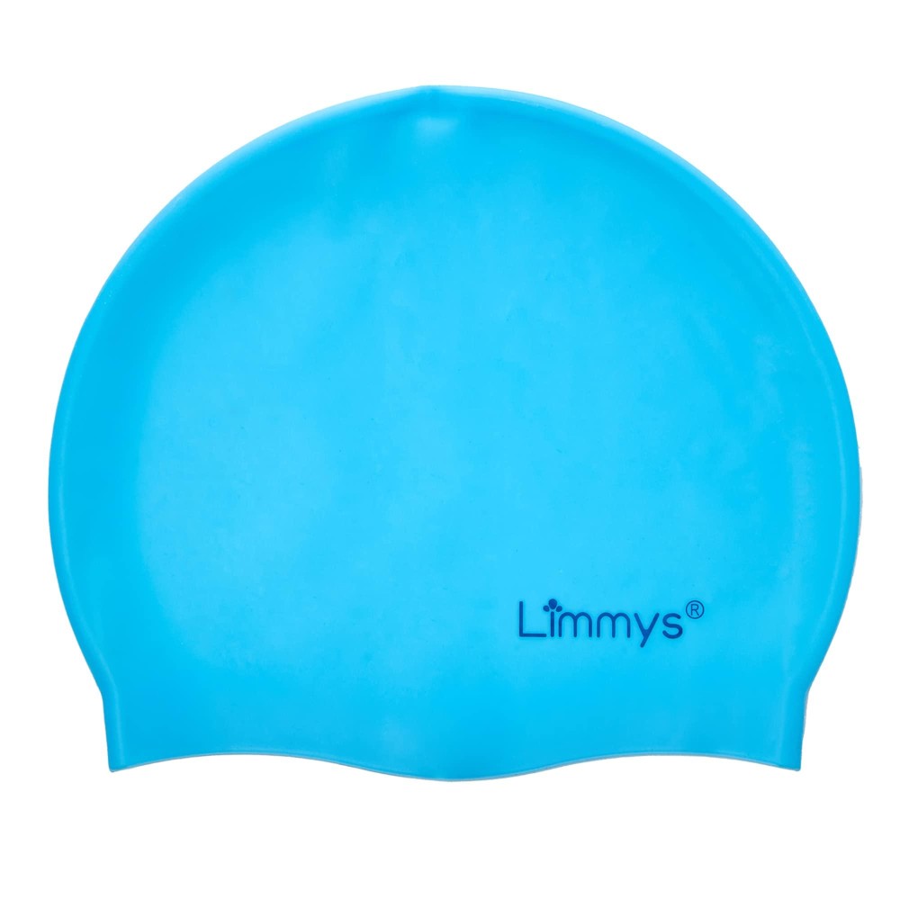 Limmys Kids Swimming Cap - 100% Silicone Kids Swim Caps For Boys And Girls - Premium Quality, Stretchable And Comfortable Swimming Hats Kids- Available In Different Attractive Colors (Light Blue)