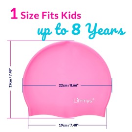 Limmys Kids Swimming Cap - 100% Silicone Kids Swim Caps For Boys And Girls - Premium Quality, Stretchable And Comfortable Swimming Hats Kids- Available In Different Attractive Colors (Dark Blue)