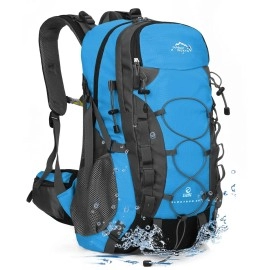 Inoxto Lightweight Hiking Backpack 35L/40L Hiking Daypack With Waterproof Rain Cover Camping Backpack For Travel Camping Outdoor For Men And Women (35L Blue)