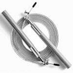 Speed Jump Rope - 360A Swivel Ball Bearing - Adjustable Steel Coated Rope-Aluminum Anti Skipping Handle -Fitness Training Boxing Sports Exercises -Suitable For Kids And Adults (Sillver)