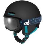 Odoland Kids Ski Helmet, Snow Helmet With Ski Goggles, Shockproof, Windproof, Safety Snow Sports Helmets And Protective Goggles For Boys Girls And Youth, Black,Xs