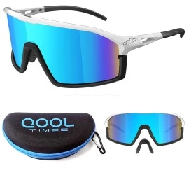 QoolTimes Polarized shield Cycling Sunglasses for Men Women, Oakley sutro sunglasses for Volleyball Running Golfing MTB Outdoor