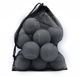 Magicorange Tennis Balls, 12 Pack Advanced Training Tennis Balls Practice Balls, Pet Dog Playing Balls, Come With Mesh Bag For Easy Transport, Good For Beginner Training Ball (Grey)