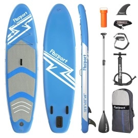 Fbsport 106 Premium Inflatable Stand Up Paddle Board, Yoga Board With Durable Sup Accessories Carry Bag Wide Stance, Surf Control, Non-Slip Deck, Leash, Paddle And Pump For Youth Adult