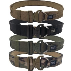 Ayin Tactical Belt Quick Release Rigger Molle Belt 15 Inch Inner & 2 Inch Outer Range Tactical Heavy Duty (Multicam, Lg-Xl)