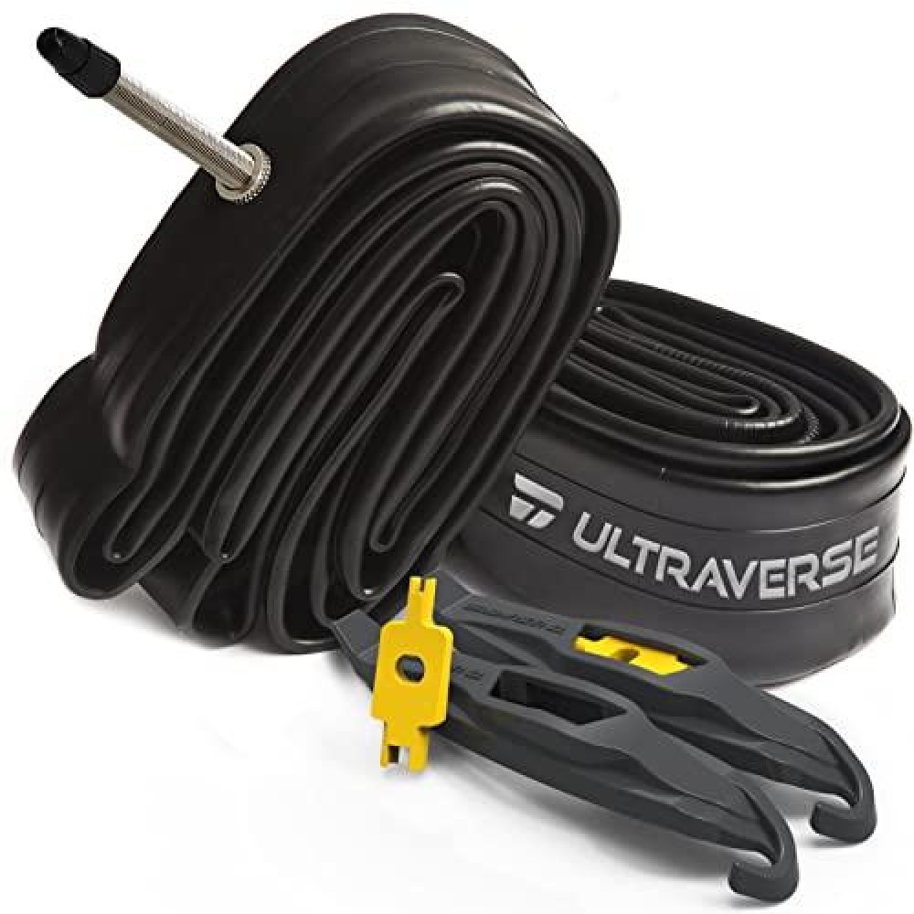 Ultraverse Bike Inner Tube For 26 X 1.75/1.95/2.10/2.125 Inch Bicycle Tire Sizes With Presta Valve - Rubber Tubes For Mountain And Trail, Cruisers, Mtb, And All Terrain Bikes - Set Of 2