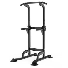 Bounabay Power Tower Dip Station Pull Up Bar For Home Adjustable Height Multifunctional Home Strength Training Fitness Exercise Equipment, Simple Installation, Durable Home Fitness Equipment