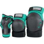 Dark Lightning Adultyouthjunior Knee Pads Elbow Pads Wrist Guards 3 In 1 Protective Gear, For Skateboard,Roller Skate,Inline,Cycling,Mtb Bike,Scooter(Green,M)