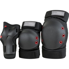 Dark Lightning Adultyouthjunior Knee Pads Elbow Pads Wrist Guards 3 In 1 Protective Gear, For Skateboard,Roller Skate,Inline,Cycling,Mtb Bike,Scooter(Polarnight Black,M)