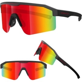 Eazyrun Polarized Sports Sunglasses For Men Women, Shield Sunglasses For Cycling Running Mtb Baseball Ski Beach Volleyball