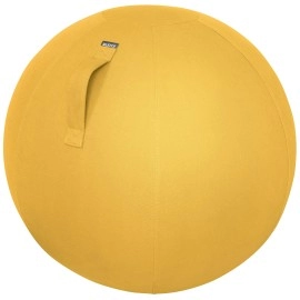 Leitz Active Sitting Ball, Ergonomically Designed Desk Chair Alternative, 65Cm Diameter, Includes 100% Fabric Ball Cover, Inner Ball, Hand Air Pump & 2 X Plugs, Ergo Cosy Range, Warm Yellow, 52790019