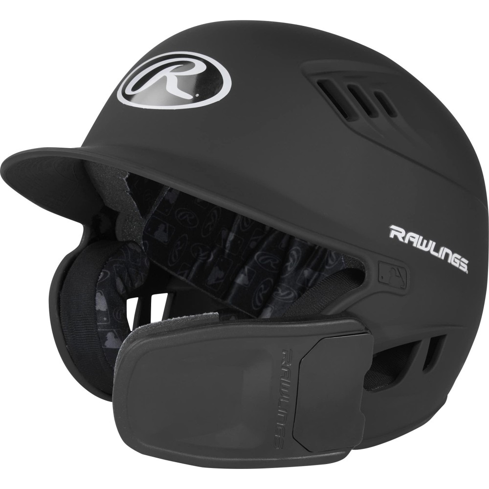 Rawlings R16 Reversible Ext Matte Batting Helmet Reversible Face Guard Senior Matte Black