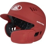 Rawlings R16 Reversible Ext Matte Batting Helmet Reversible Face Guard Senior Matte Scarlet