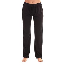 Just Love Women Pajama Pants Sleepwear 6324-Blk-S Solid Black