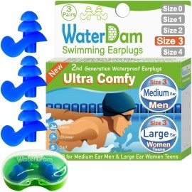 Waterdam Swimming Ear Plugs Great Waterproof Ultra Comfy Earplugs Prevent Swimmers Ear