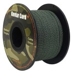 Emma Kites Camo Green Kevlar Braided Cord 30Ft 1050Lb Abraision Flame Resistant Trip Line Cord-Friction Saw Tactical Survival Cord Compact Roll
