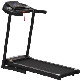 Soozier Folding Treadmill 15Hp 745 Mph Max Speed Electric Motorised Running Jogging Walking Machine W 12 Preset Programs And Led Display For Home Gym Indoor Fitness Black