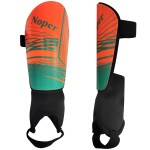 Soccer Shin Guards For Youth Kids, Shin Guards For Boys And Girls Protective Soccer Equipment With Ankle Adjustable Straps(Orange)