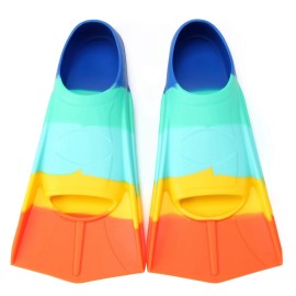 Foyinbet Kids Swim Fins,Short Youth Fins Swimming Flippers For Lap Swimming And Training For Child,Girls,Boys (Jungle Adventure, Small)