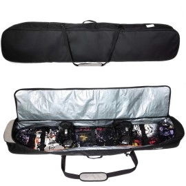 Athletico Peak Padded Snowboard Bag (Black/Gray, 165cm)