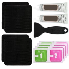 Trampoline Patch Repair Kit 4X 4 Square On Patches Repair Trampoline Mat Tear Or Hole In A Trampoline Mat(4 Piece)