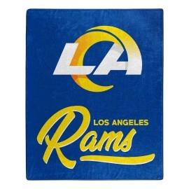 Northwest Nfl Los Angeles Rams Unisex-Adult Raschel Throw Blanket, 50 X 60, Signature