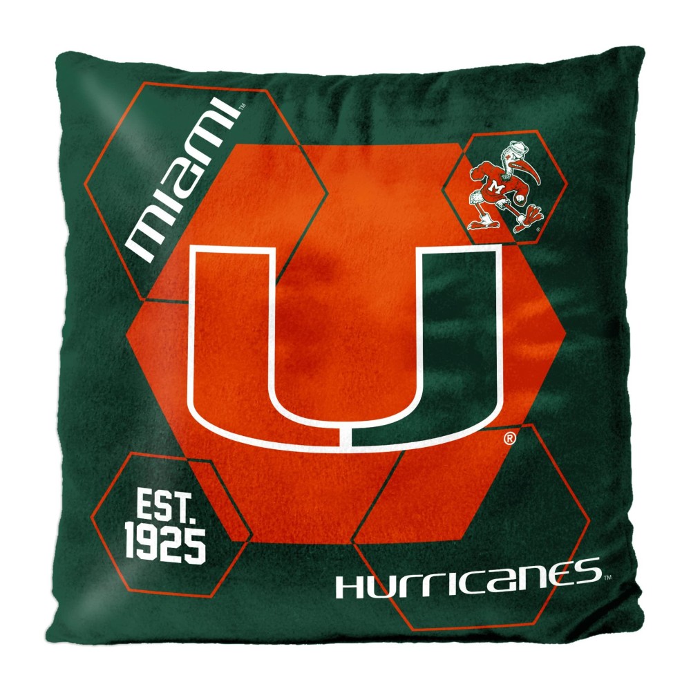 The Northwest Company Ncaa Miami Hurricanes Velvet Pillow, 16