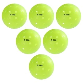 A11N S40 Outdoor Pickleball Balls- Usapa Approved, 6-Pack, Neon Green